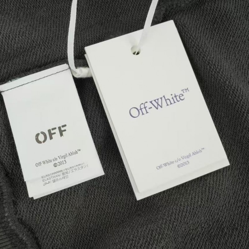 offwhite hooded sweatshirt with psalm and Madonna print on chest