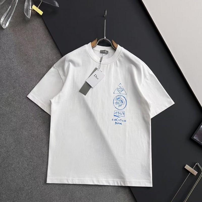 D*0r catwalk graphic casual crew neck T-shirt
