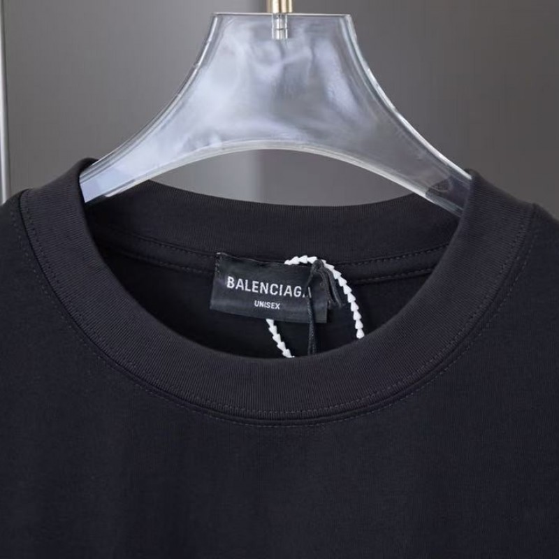 Ba*len*cia*ga SpringSummer New Style Graffiti Hand-painted Letters Logo Printed T-shirt