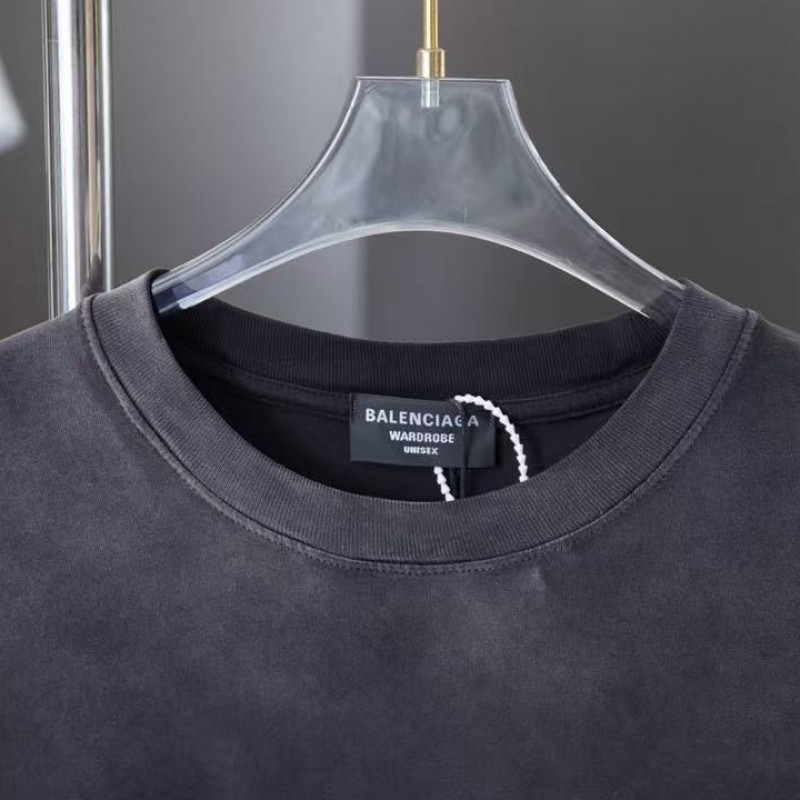 Ba*len*cia*ga SpringSummer New Flame Hot Diamond T-shirt