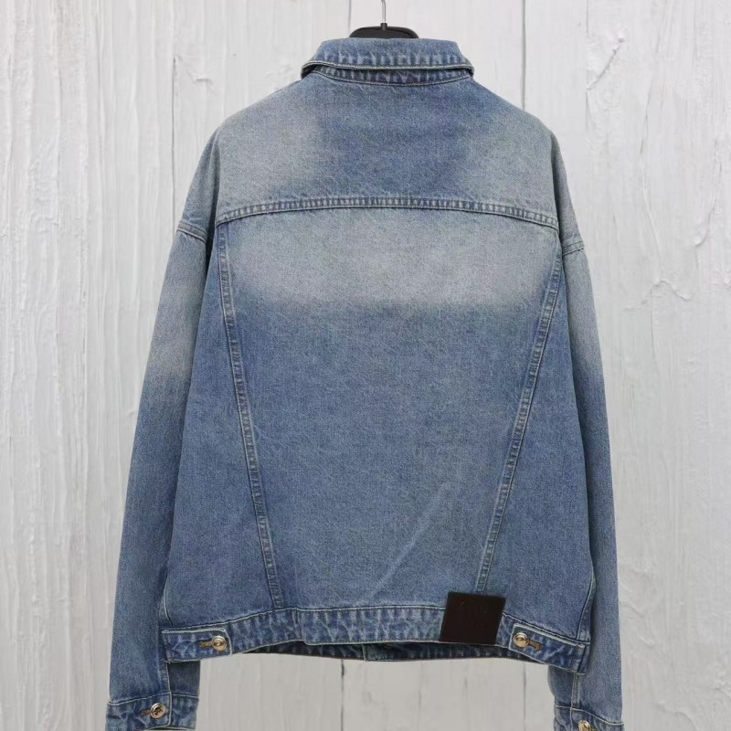 M*um*u washed denim jacket