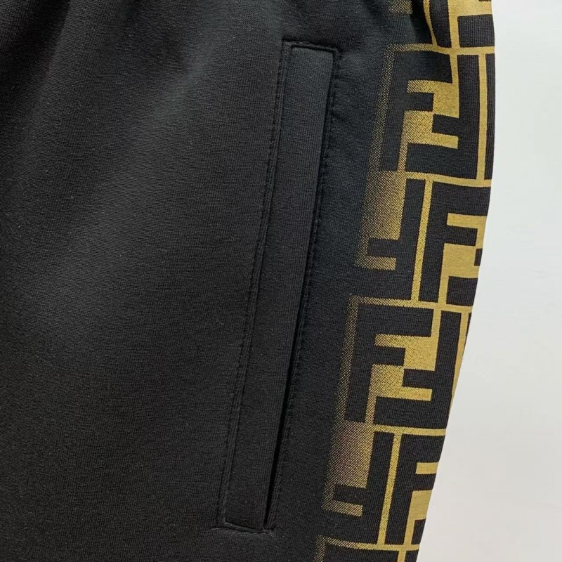 F**di 2025 new logo printed cotton shorts