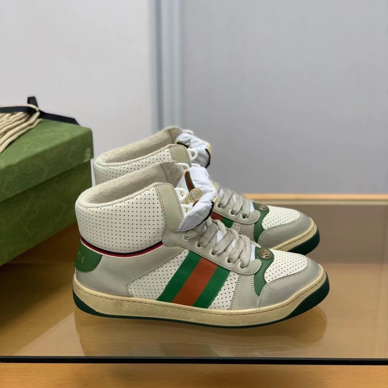 G*u*i High-top Distressed sneakers