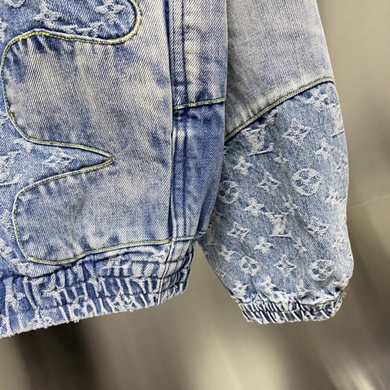 L0*is V*t0n casual hoodie denim jacket