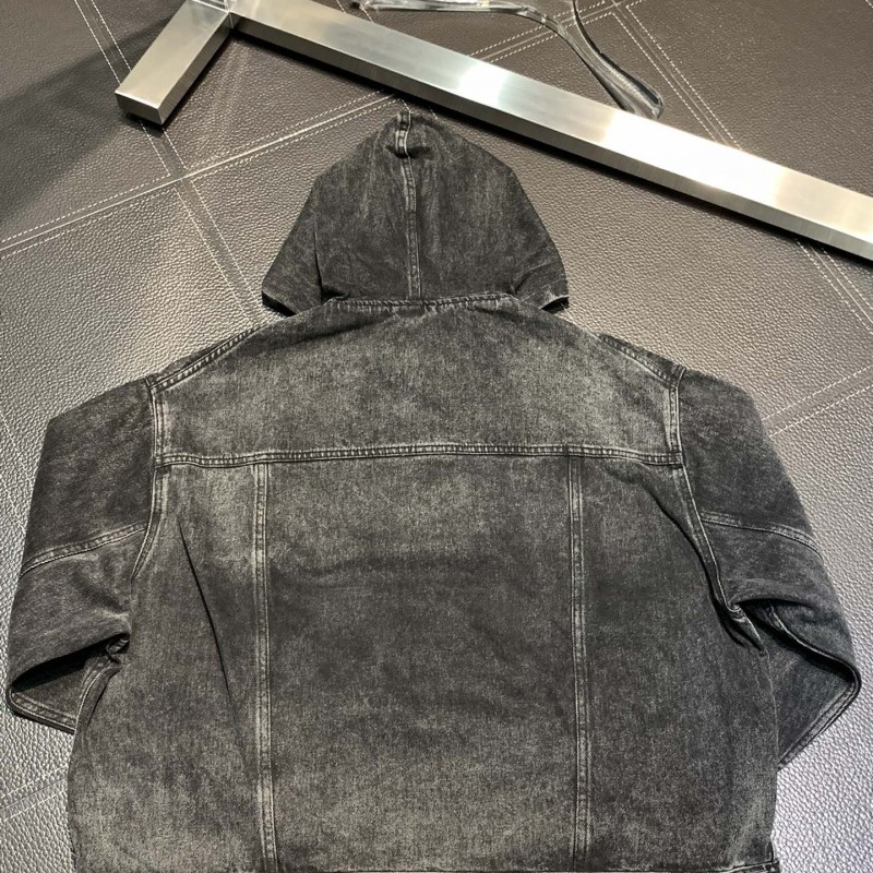 Ba*len*cia*ga hooded stand collar jacket