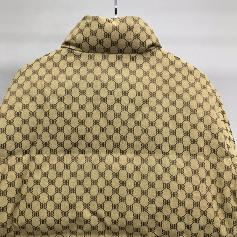 Ba*len*cia*ga all-over printed double B down jacket
