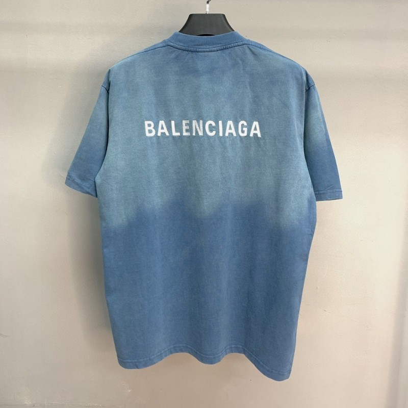 Ba*len*cia*ga overprinted lettering T-shirt