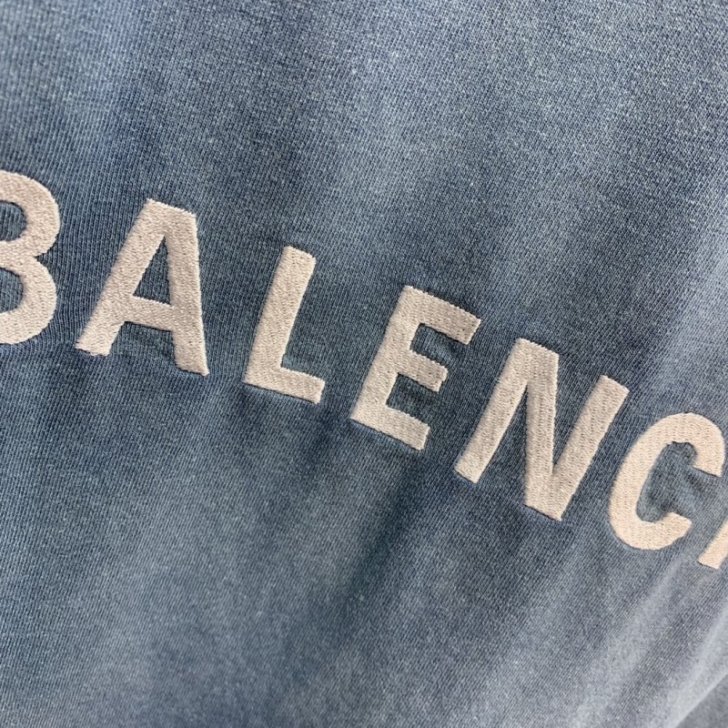 Ba*len*cia*ga overprinted lettering T-shirt