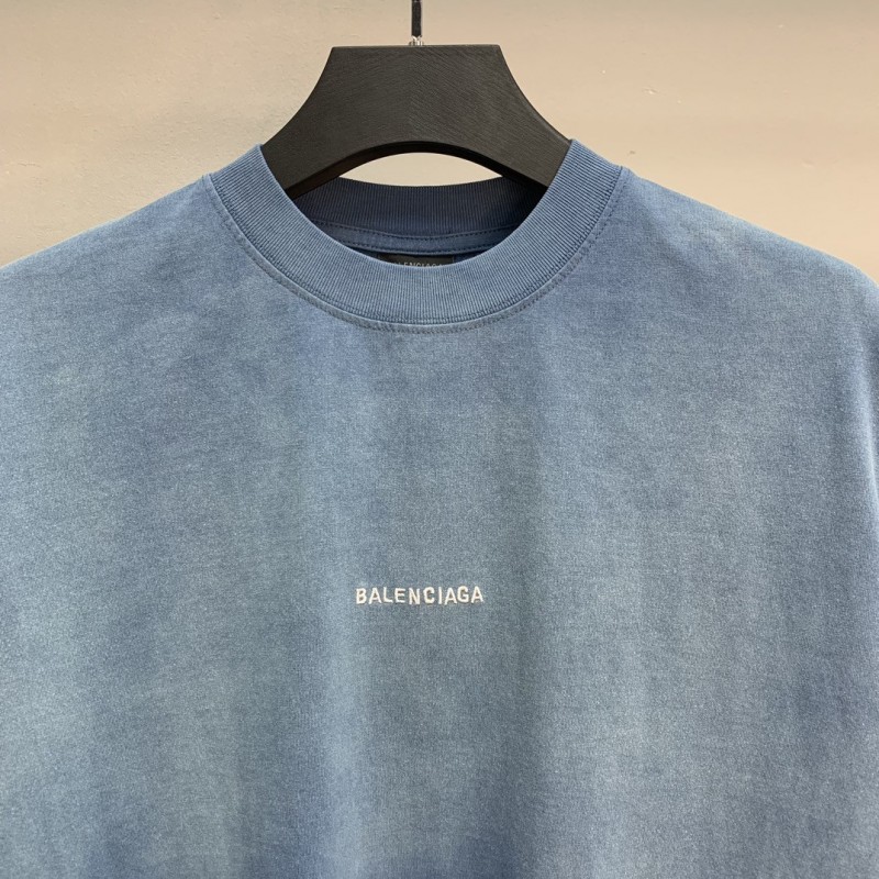 Ba*len*cia*ga overprinted lettering T-shirt