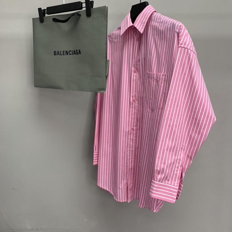 Ba*len*cia*ga striped long-sleeved shirt