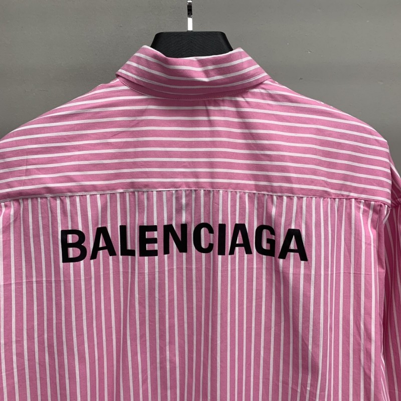 Ba*len*cia*ga striped long-sleeved shirt
