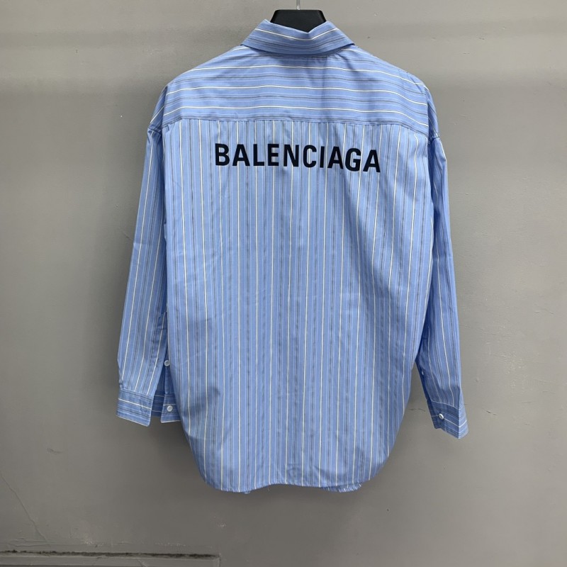 Ba*len*cia*ga striped long-sleeved shirt