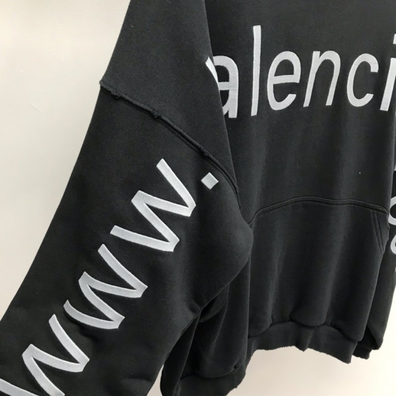 Ba*len*cia*ga lettered hooded sweatshirt