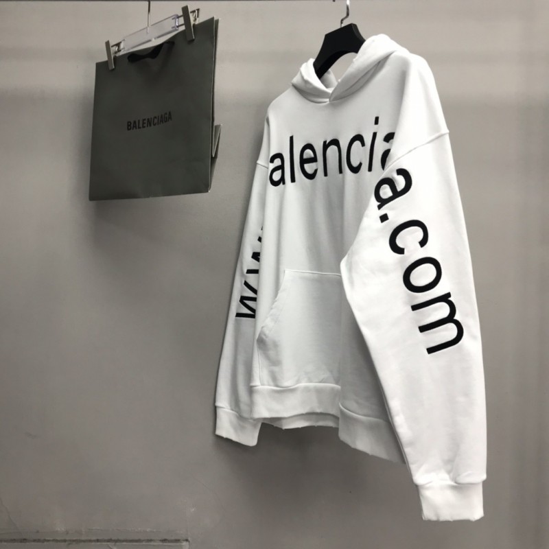 Ba*len*cia*ga lettered hooded sweatshirt