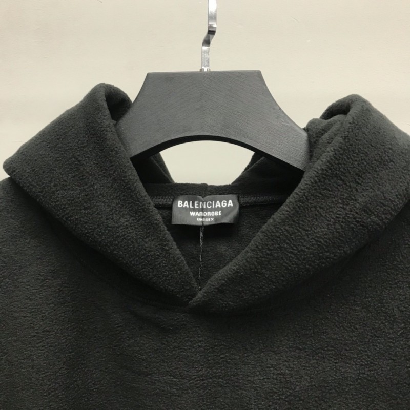 Ba*len*cia*ga Polar Fleece Coke Hooded Sweatshirt