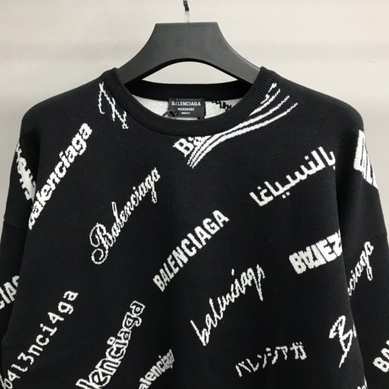 Ba*len*cia*ga letter sweater