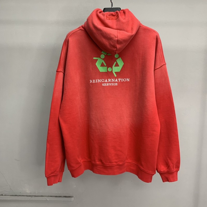 Ba*len*cia*ga lettered washed sweatshirt