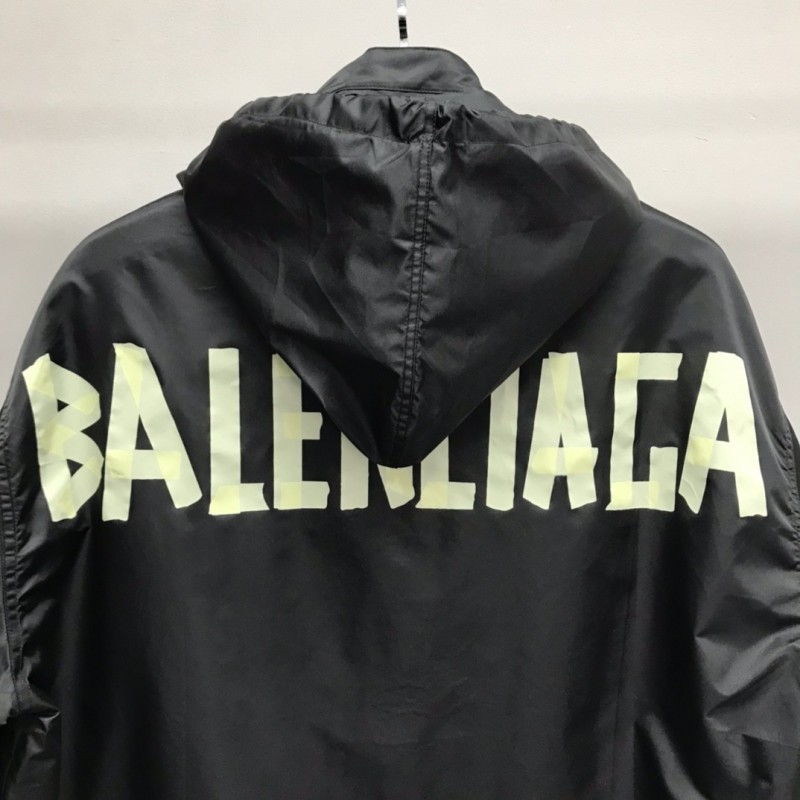 Ba*len*cia*ga masking tape trench coat