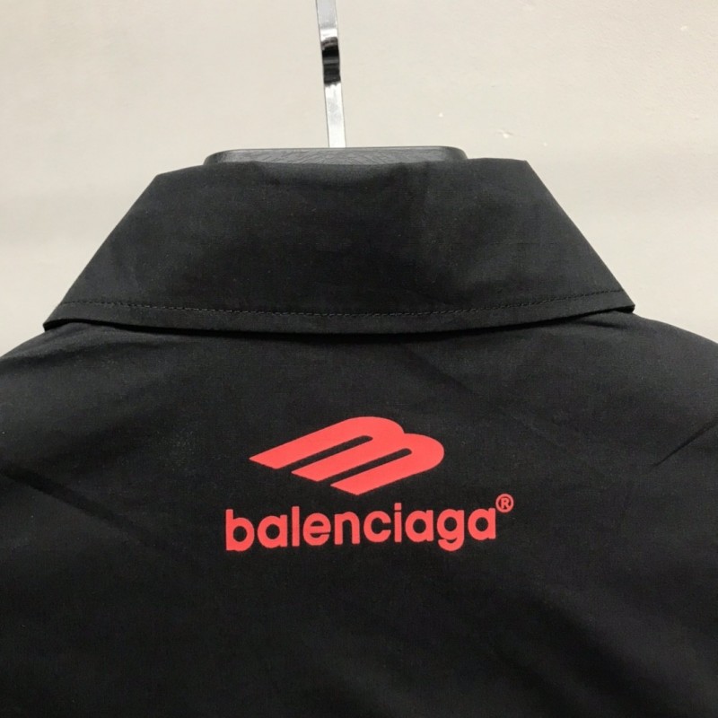 Ba*len*cia*ga LOGO LOGO racing style long sleeve shirt