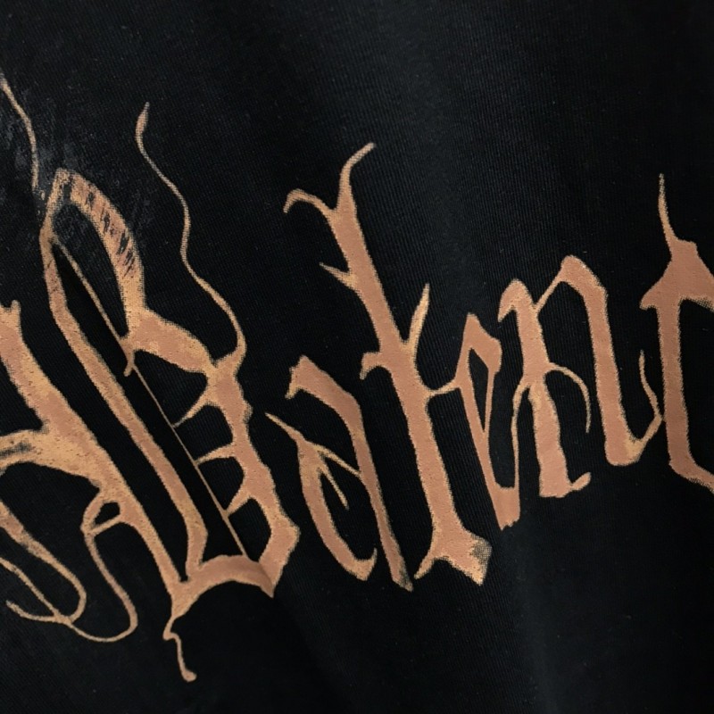 Ba*len*cia*ga Sanskrit lettering industrial paint T-shirt