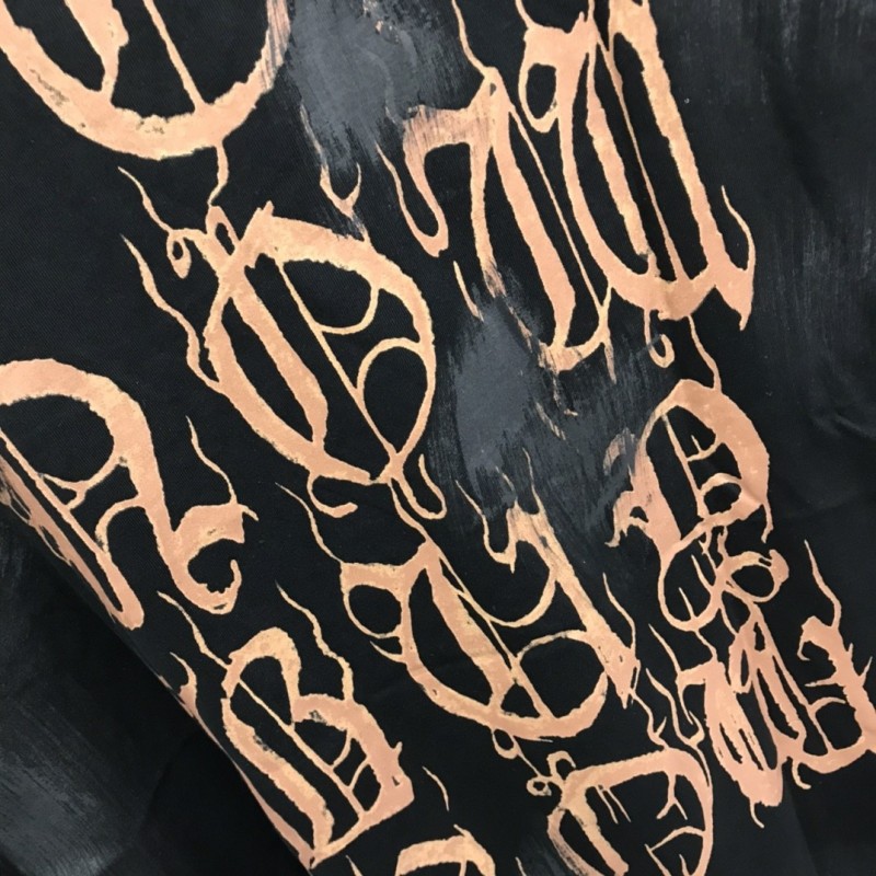 Ba*len*cia*ga Sanskrit lettering industrial paint T-shirt