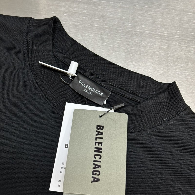 Ba*len*cia*ga double back embroidered short sleeves