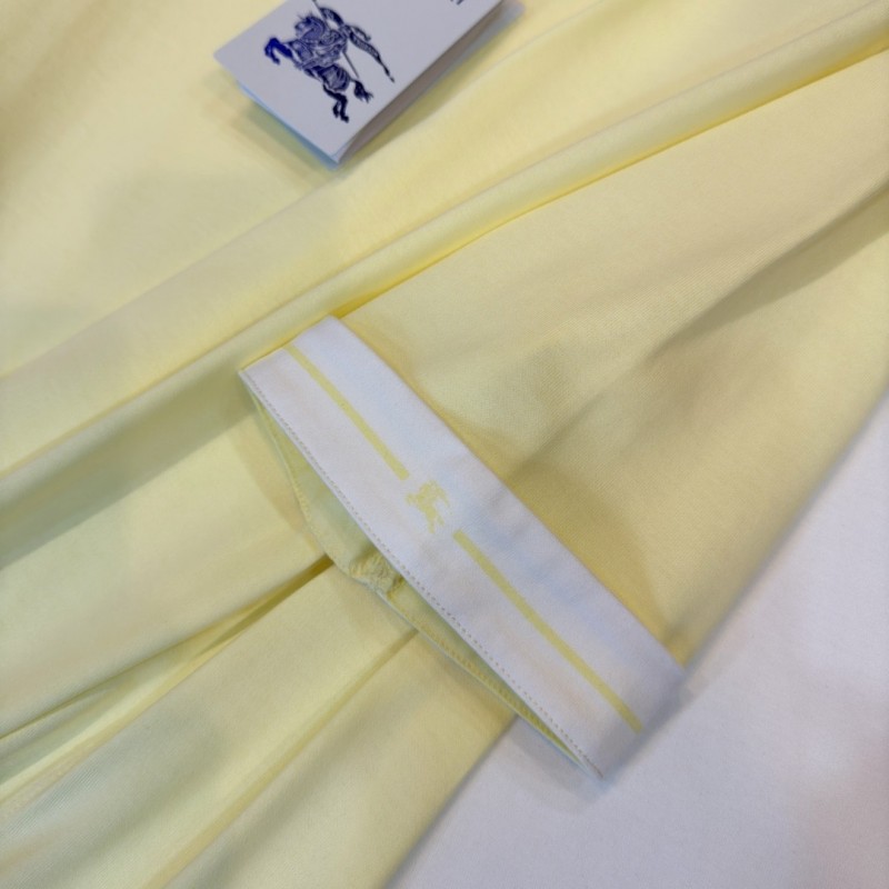 B**rry 2024ss the latest white cloth cuffs stitching small war horse printed cotton t-shirt