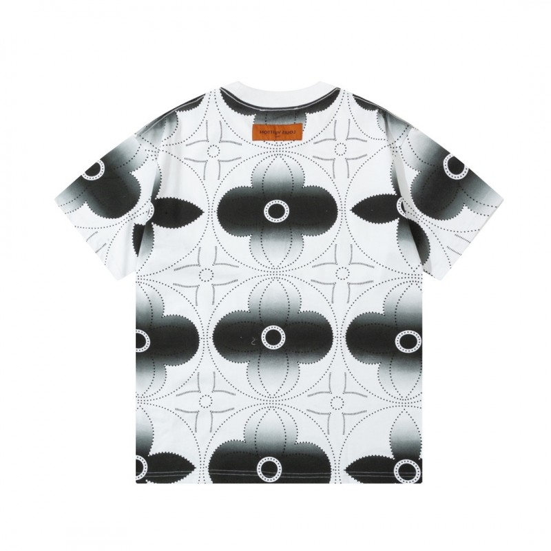 L0*is V*t0n Watercolor four-leaf grass water-dyed t-shirt